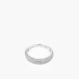 Half Pavé Ring Silver