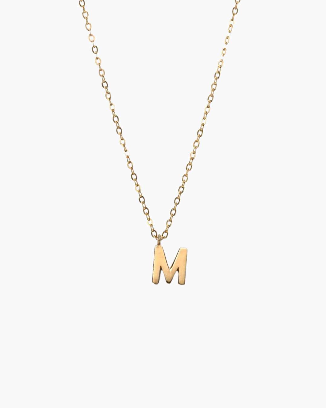 Plain Letter Necklace Gold
