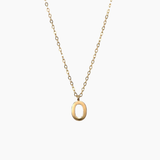 Plain Letter Necklace Gold