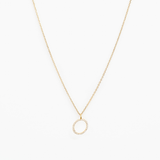 Italic Letters Necklace Gold