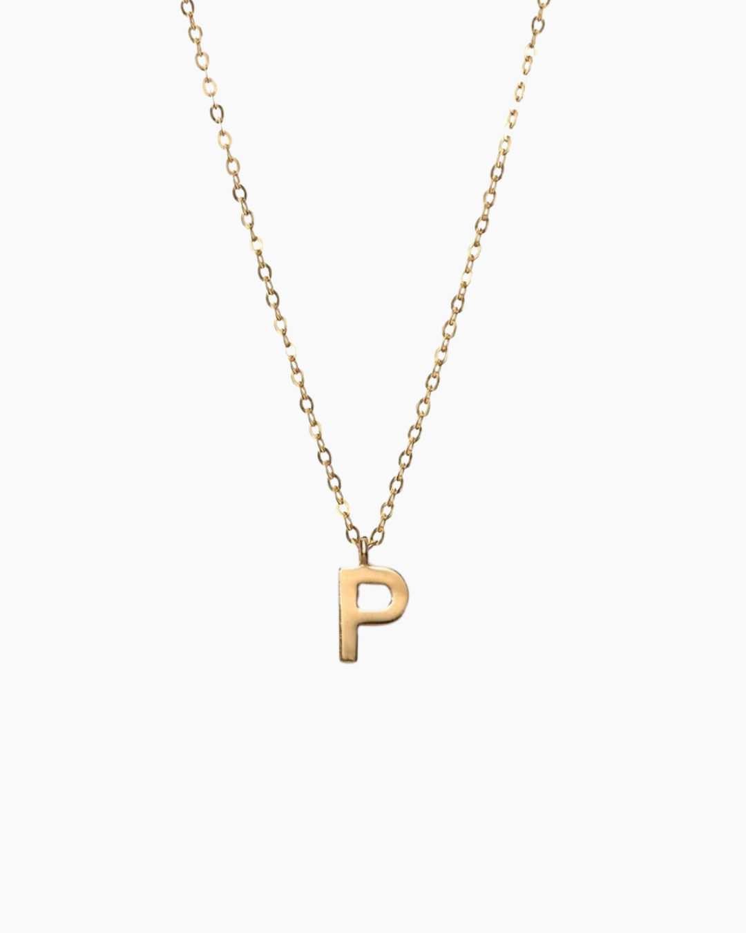 Plain Letter Necklace Gold