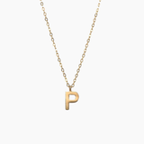 Plain Letter Necklace Gold