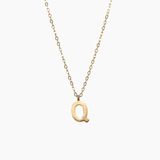 Plain Letter Necklace Gold