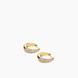 Pavé Ellipse Earrings Gold