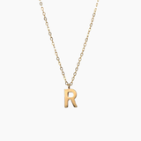 Plain Letter Necklace Gold
