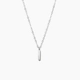 Plain Letter Necklace Silver