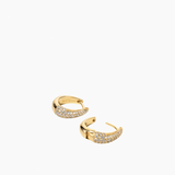 Pavé Ellipse Earrings Gold