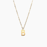 Plain Letter Necklace Gold