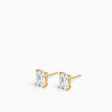 Emerald Studs Big Gold