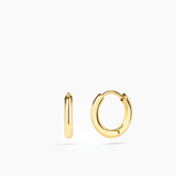 Plain Huggie Hoops Gold