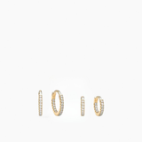 Stone Huggie Hoops Kit Gold