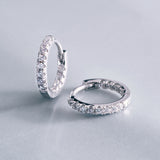 Stone Huggie Silver