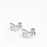 Doppio Pera Studs Silver