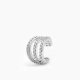 Eterno Tripple Pavé Cuff Silver