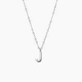 Plain Letter Necklace Silver