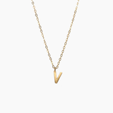 Plain Letter Necklace Gold