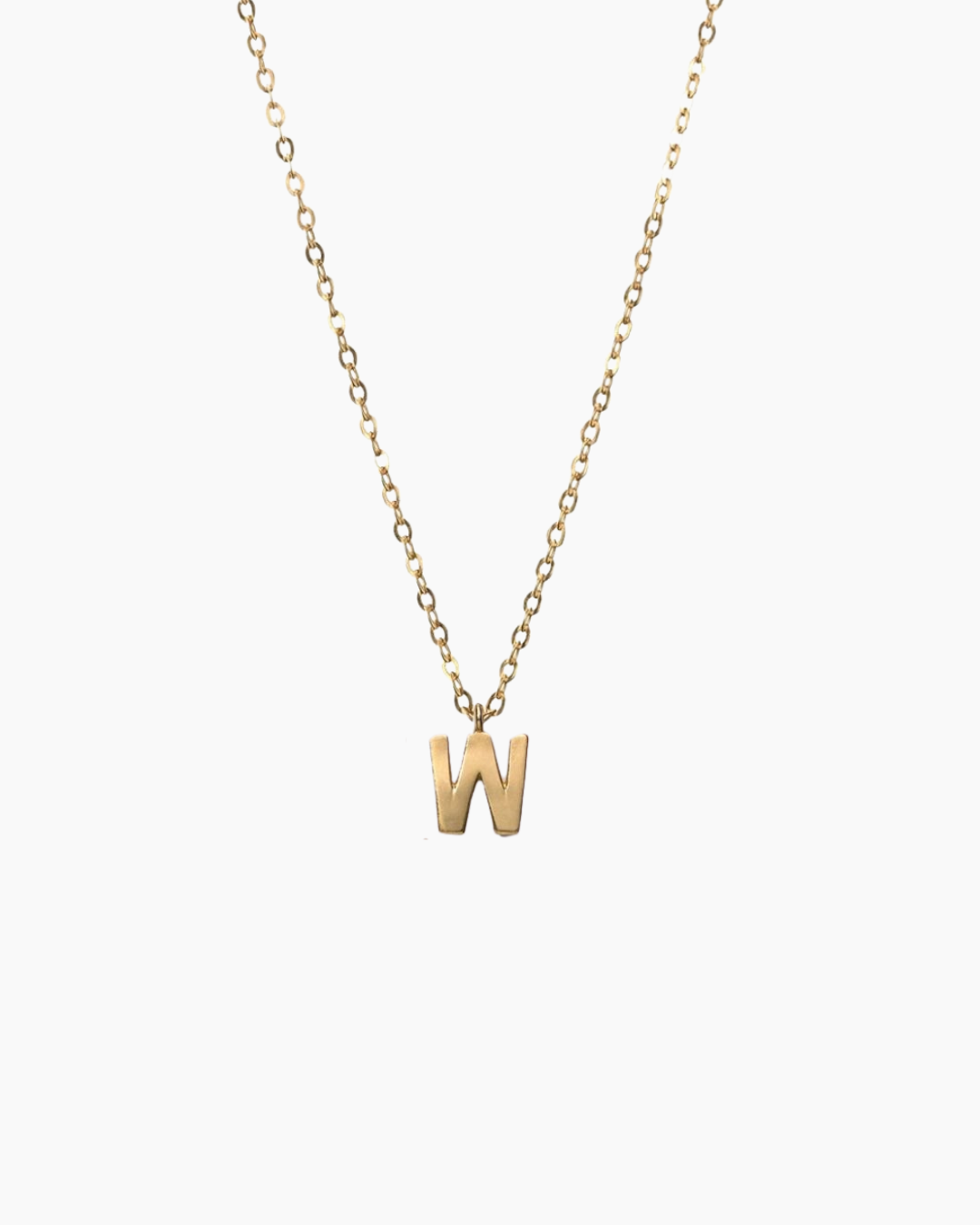 Plain Letter Necklace Gold
