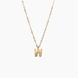 Plain Letter Necklace Gold