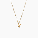 Plain Letter Necklace Gold