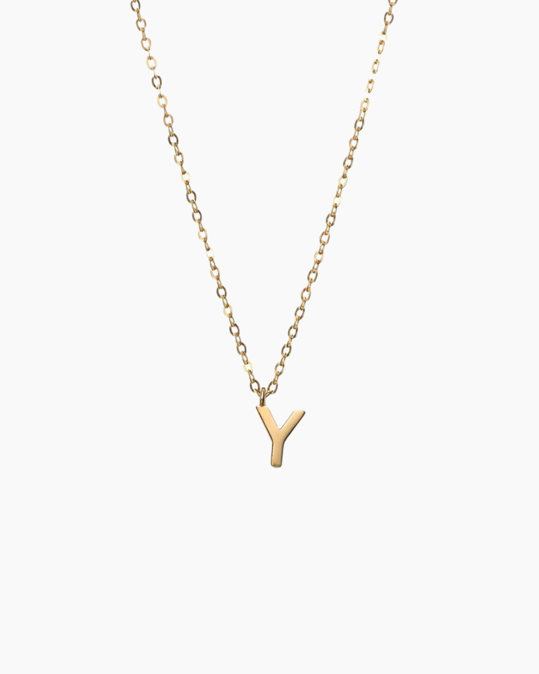 Plain Letter Necklace Gold