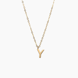 Plain Letter Necklace Gold