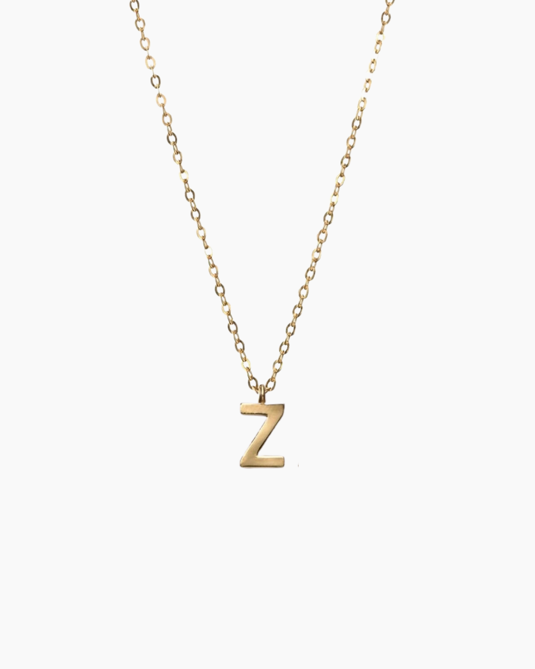 Plain Letter Necklace Gold