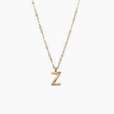 Plain Letter Necklace Gold