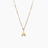 Plain Letter Necklace Gold