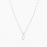 Italic Letters Necklace Silver