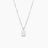 Plain Letter Necklace Silver