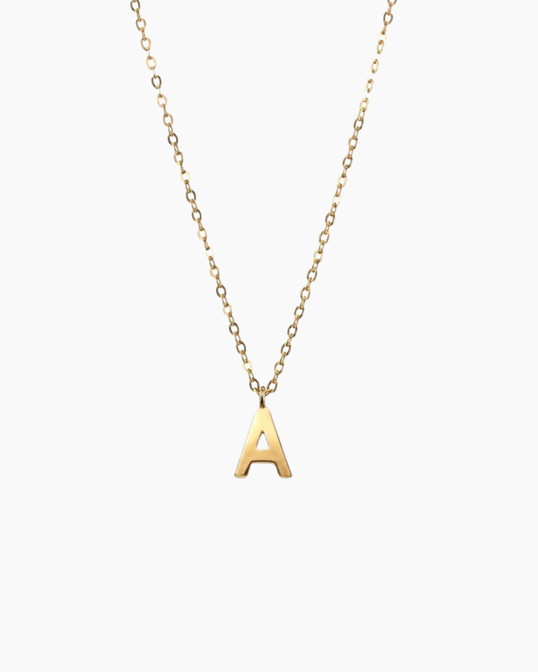 Plain Letter Necklace Gold