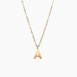 Plain Letter Necklace Gold