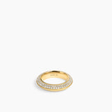 Rivetto Half Pavè Ring Large Gold