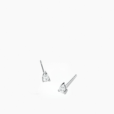 Pear Studs Small Silver