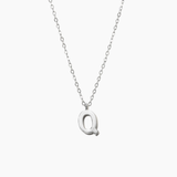 Plain Letter Necklace Silver