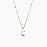 Plain Letter Necklace Gold