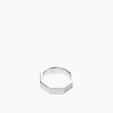 Pavé Chunky Octagon Ring Silver