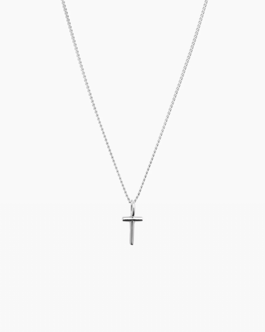 Letter Charm Necklace Silver
