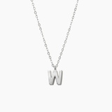 Plain Letter Necklace Silver