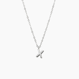Plain Letter Necklace Silver