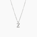 Plain Letter Necklace Silver