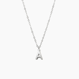 Plain Letter Necklace Silver