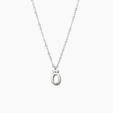 Plain Letter Necklace Silver
