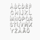 Plain Letter Necklace Silver