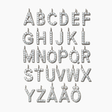 Stone Letter Necklace Silver