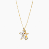 Flower Pendant Necklace Gold