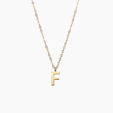 Plain Letter Necklace Gold