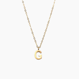 Plain Letter Necklace Gold