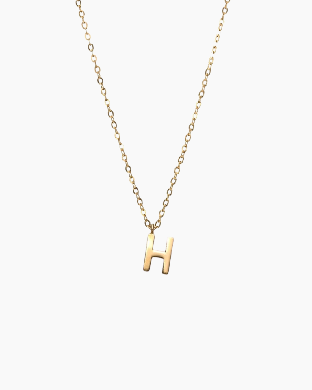 Plain Letter Necklace Gold