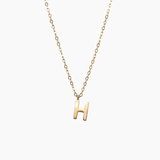 Plain Letter Necklace Gold